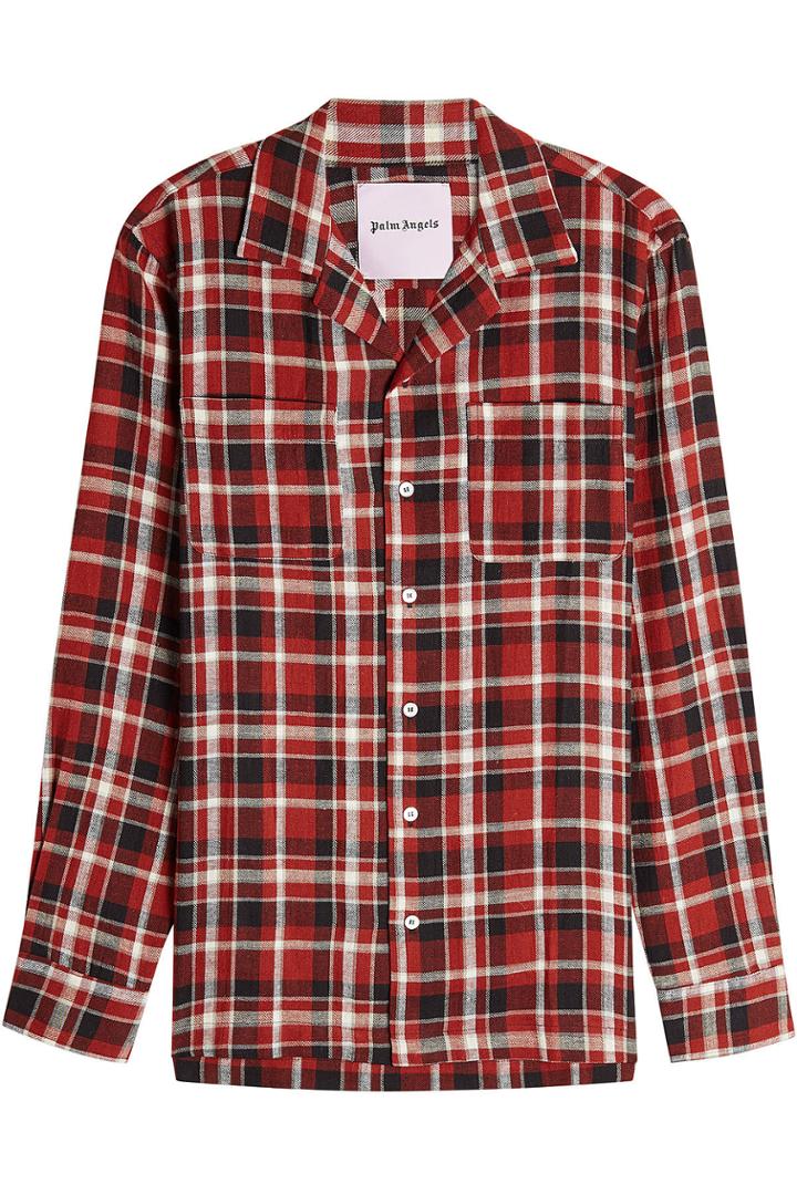 Palm Angels Palm Angels Printed Shirt With Linen And Cotton