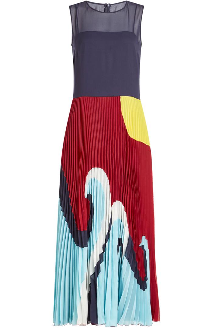R.e.d Valentino R.e.d Valentino Printed Dress With Pleated Skirt