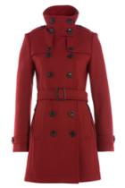 Burberry Brit Burberry Brit Virgin Wool Twill Trench Coat With Cashmere - Red