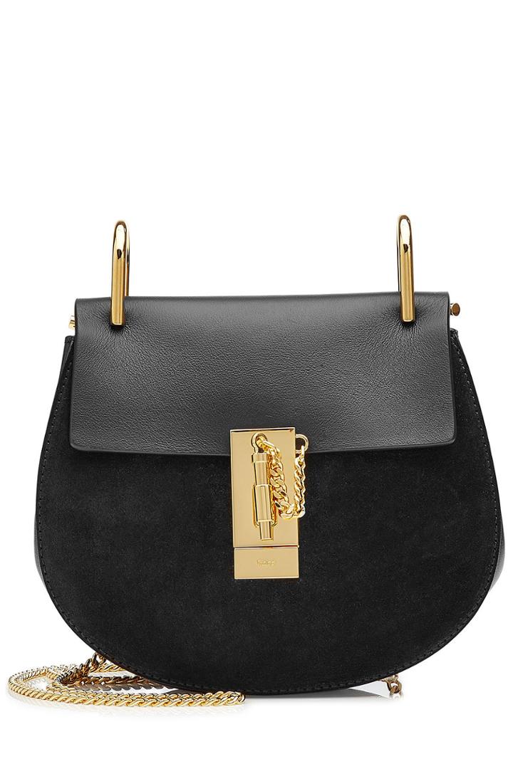 Chloé Chloé Drew Leather And Suede Shoulder Bag