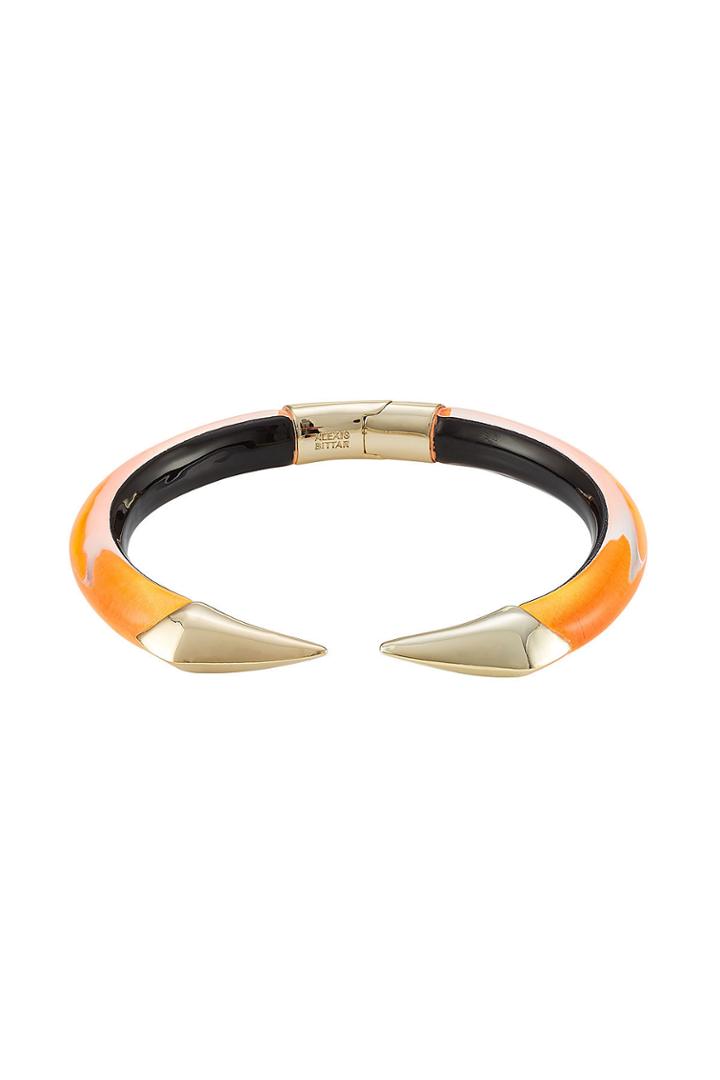 Alexis Bittar Alexis Bittar Gold-plated Hinged Bracelet With Lucite