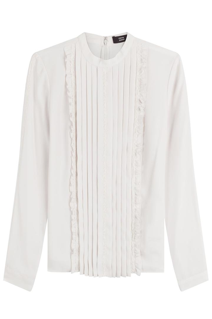 Steffen Schraut Steffen Schraut Blouse With Pleats And Ruffles - Beige