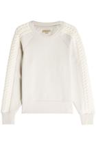 Burberry Burberry Cotton Sweatshirt With Knit Detail On Sleeves