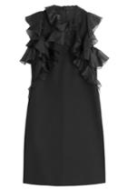 Giambattista Valli Giambattista Valli Virgin Wool Dress With Ruffles - Black