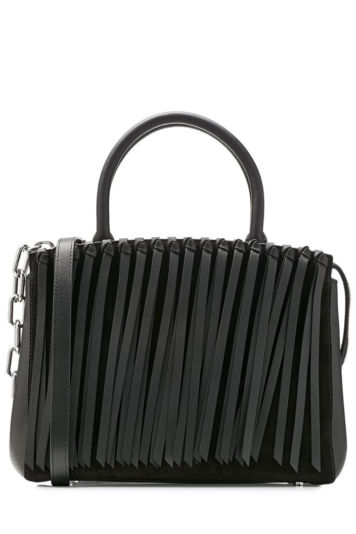 Alexander Wang Alexander Wang Leather Tote With Shoulder Strap - Black