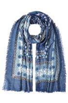 Diane Von Furstenberg Diane Von Furstenberg Printed Scarf With Cashmere - Blue