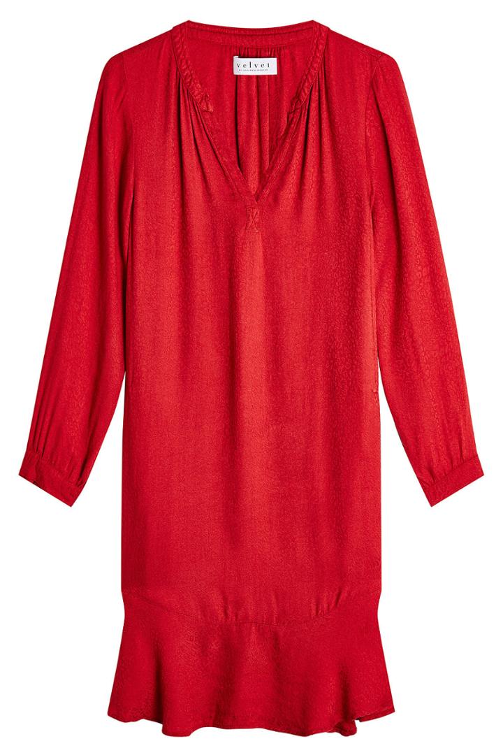 Velvet Velvet Fluid Dress - Red