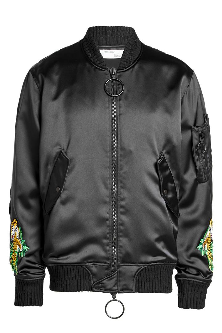 Off White Off White Embroidered Satin Jacket