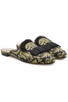 Tabitha Simmons Tabitha Simmons Damask Slippers With Mink Fur