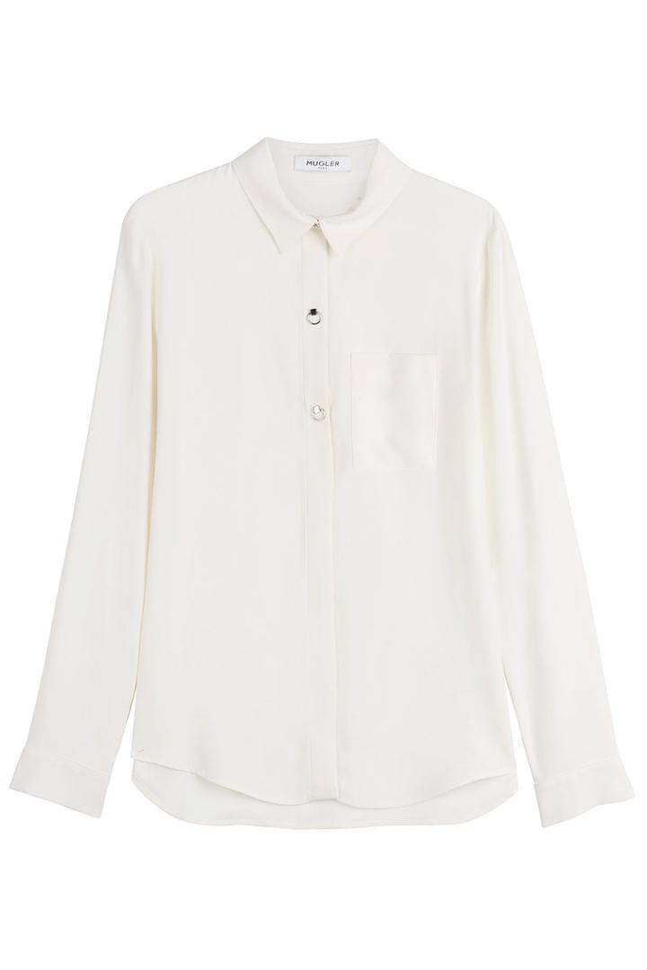 Mugler Mugler Cady Blouse With Embellished Buttons