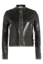 Valentino Valentino Rockstud Untitled Leather Jacket - Black