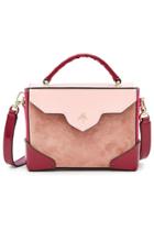 Manu Atelier Manu Atelier Micro Bold Leather And Suede Shoulder Bag