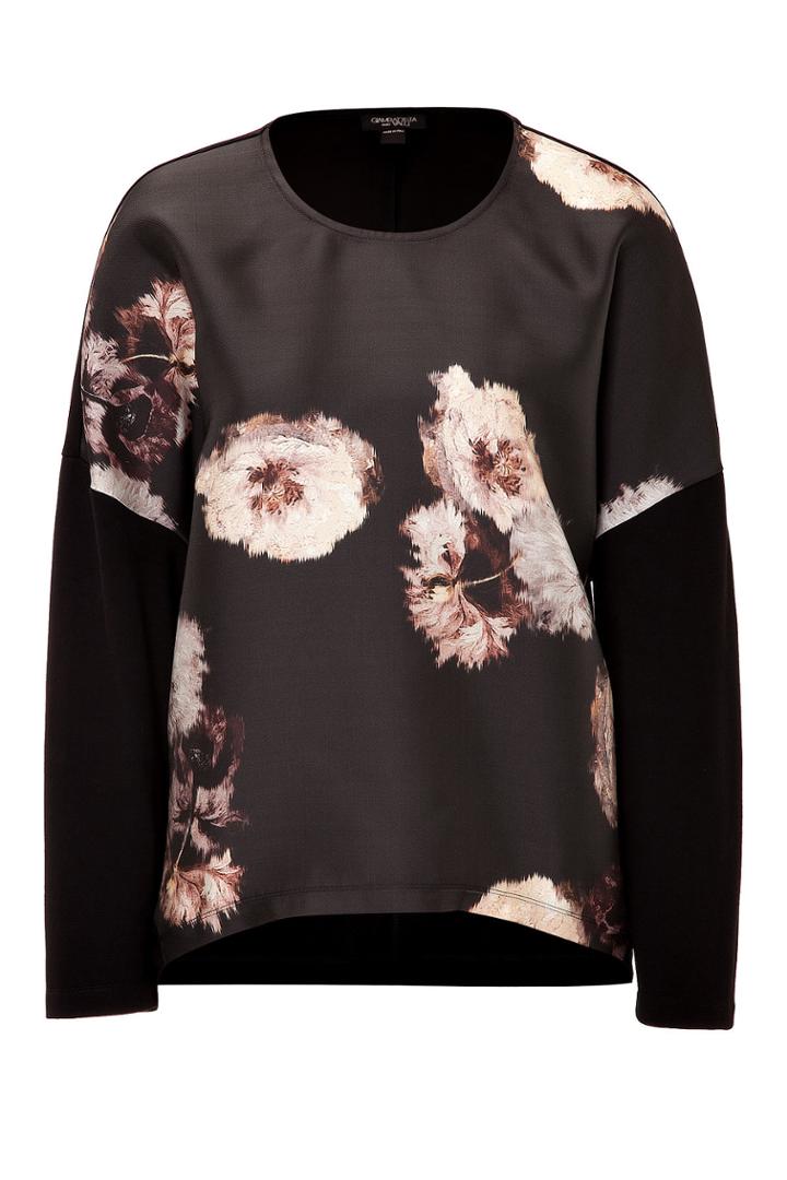 Giambattista Valli Giambattista Valli Silk Blend Top With Floral Print - Multicolored