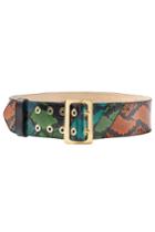 Burberry Shoes & Accessories Burberry Shoes & Accessories Snakeskin Leather Belt - Animal Prints