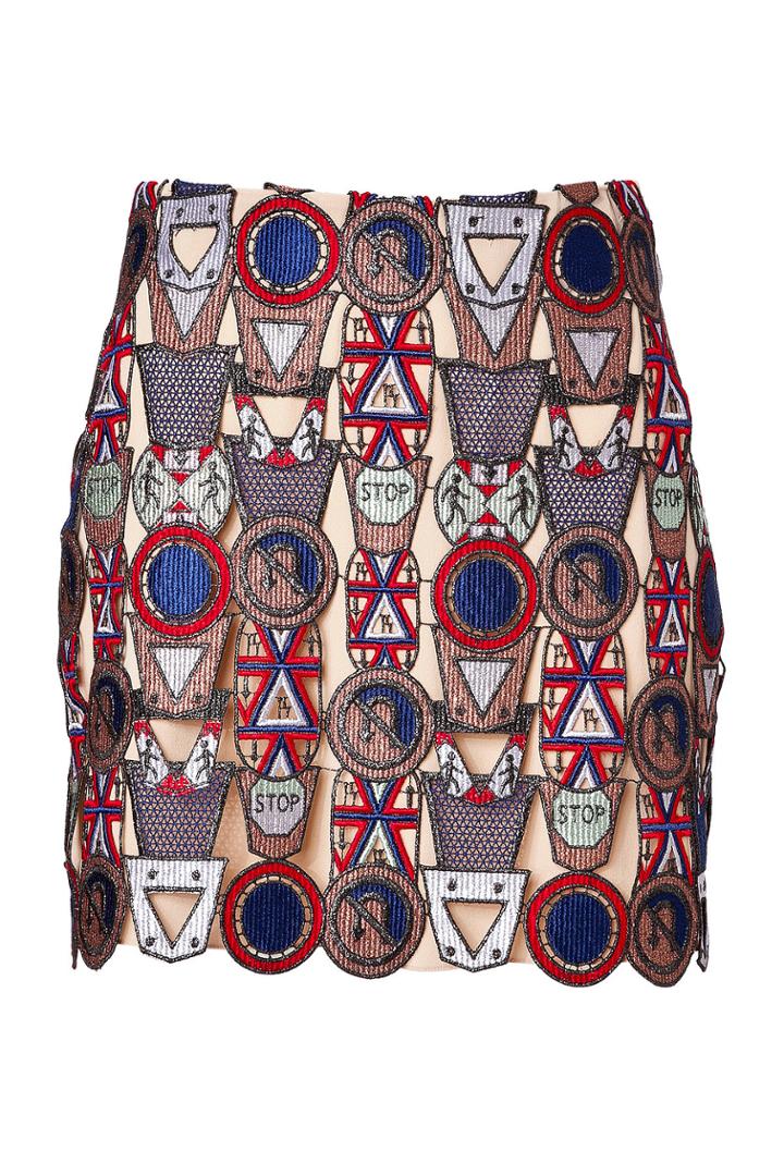 Mary Katrantzou Mary Katrantzou Poppycon Lace Mini-skirt - None