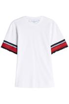 Victoria, Victoria Beckham Victoria, Victoria Beckham Cotton T-shirt With Ribbons - White