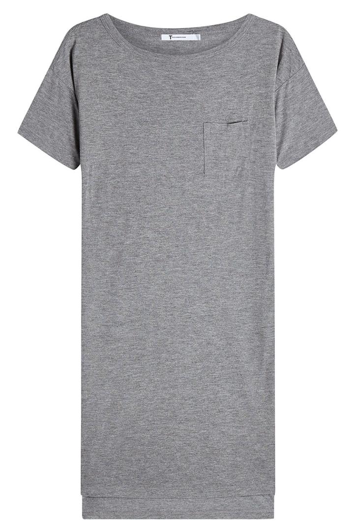 T By Alexander Wang T By Alexander Wang Jersey T-shirt Dress With High-low Hemline