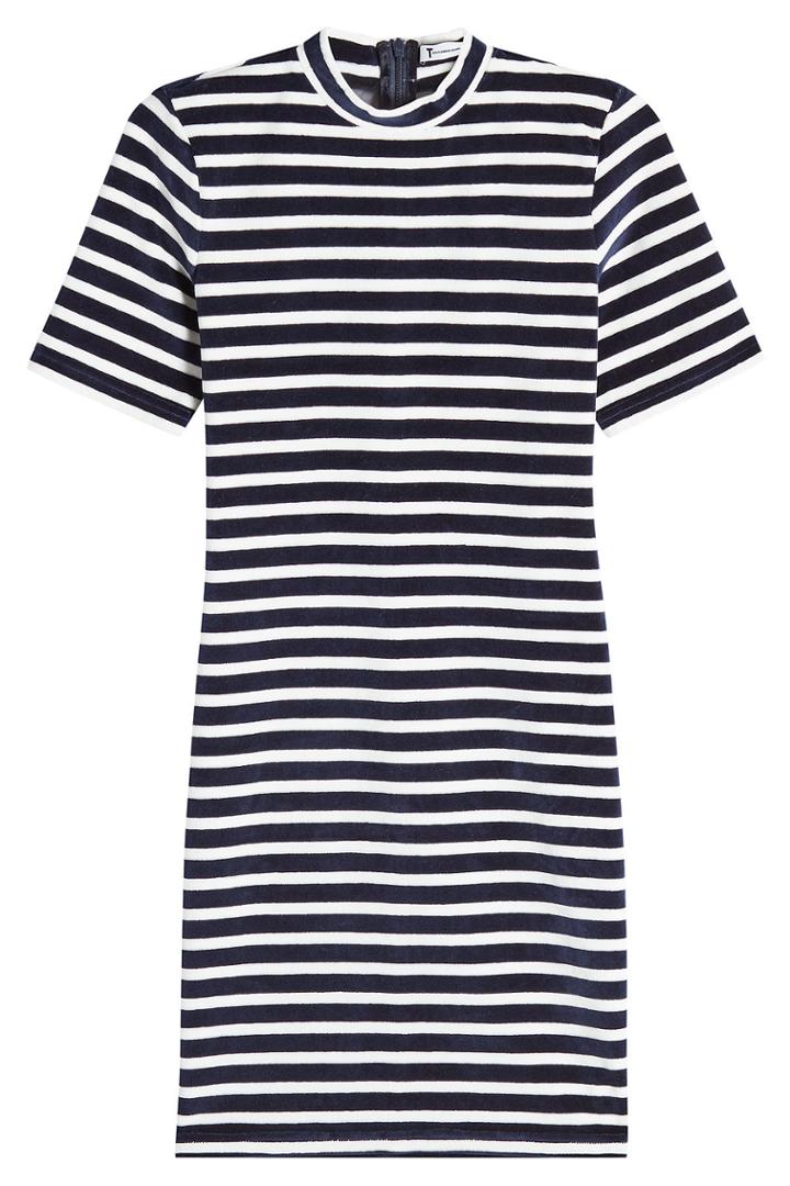 T By Alexander Wang T By Alexander Wang Striped Velvet Dress