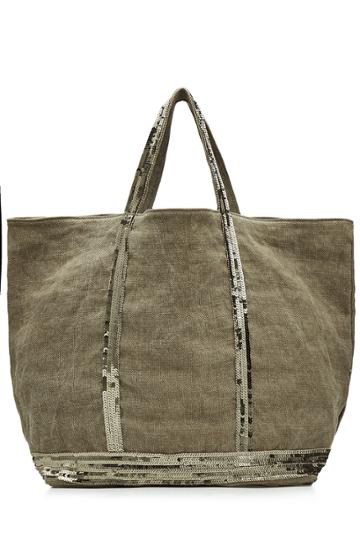 Vanessa Bruno Vanessa Bruno Canvas Tote With Sequin Embellishment