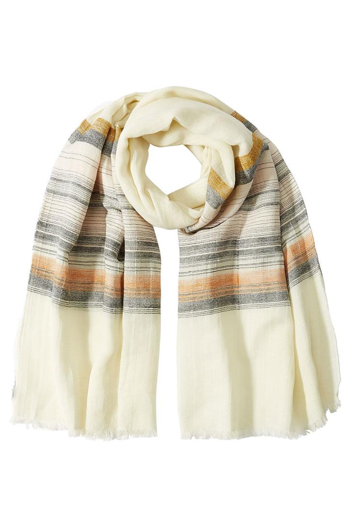 Closed Closed Cotton-linen Striped Scarf