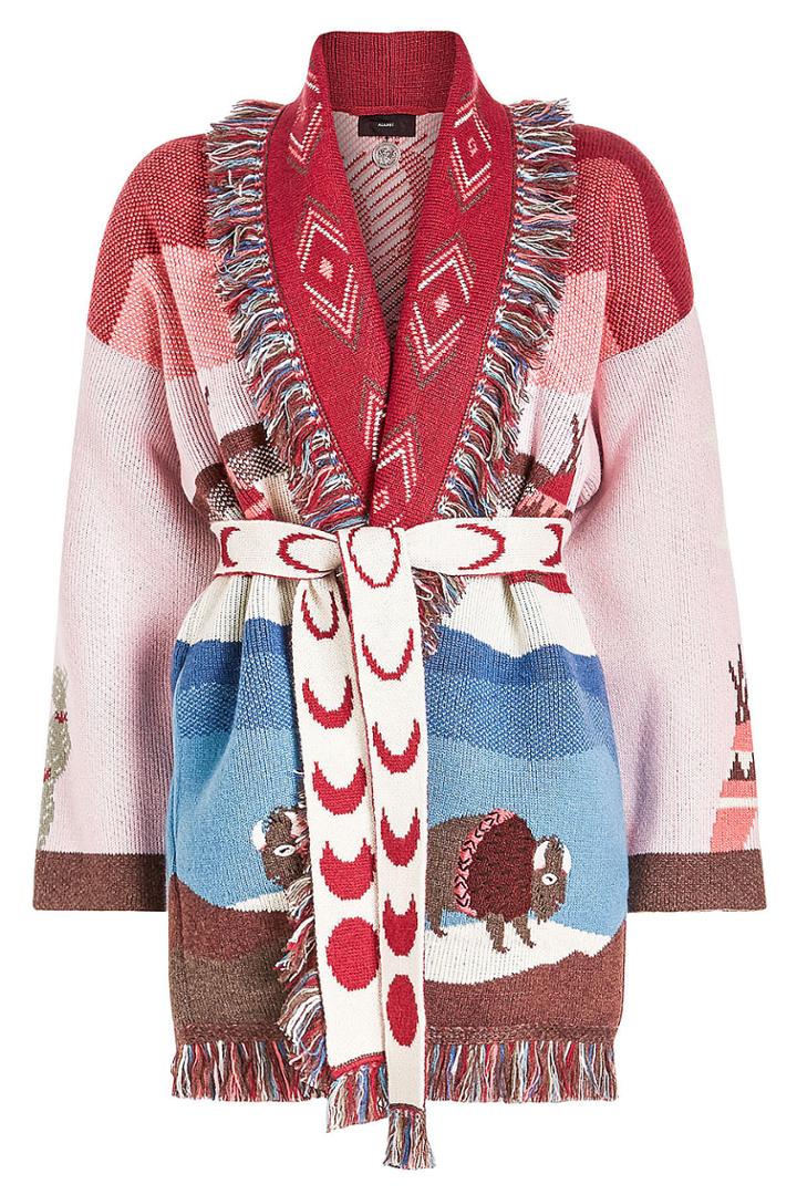 Alanui Alanui Lunar Phases Cashmere Cardigan With Belt