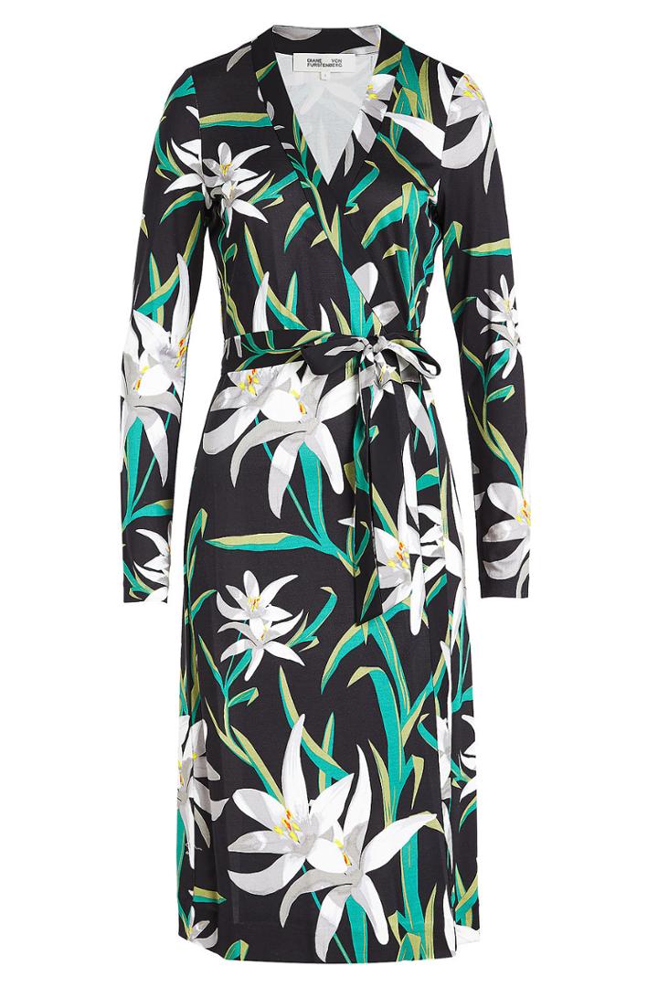 Diane Von Furstenberg Diane Von Furstenberg Cybil Printed Silk Wrap Dress