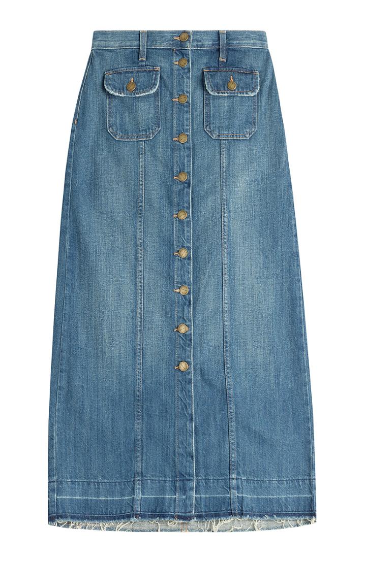 Current/elliott Denim Midi Skirt