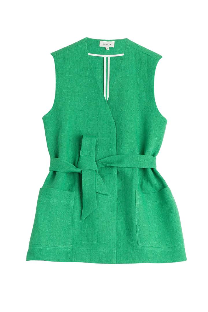 Isa Arfen Isa Arfen Linen Top With Belted Waist