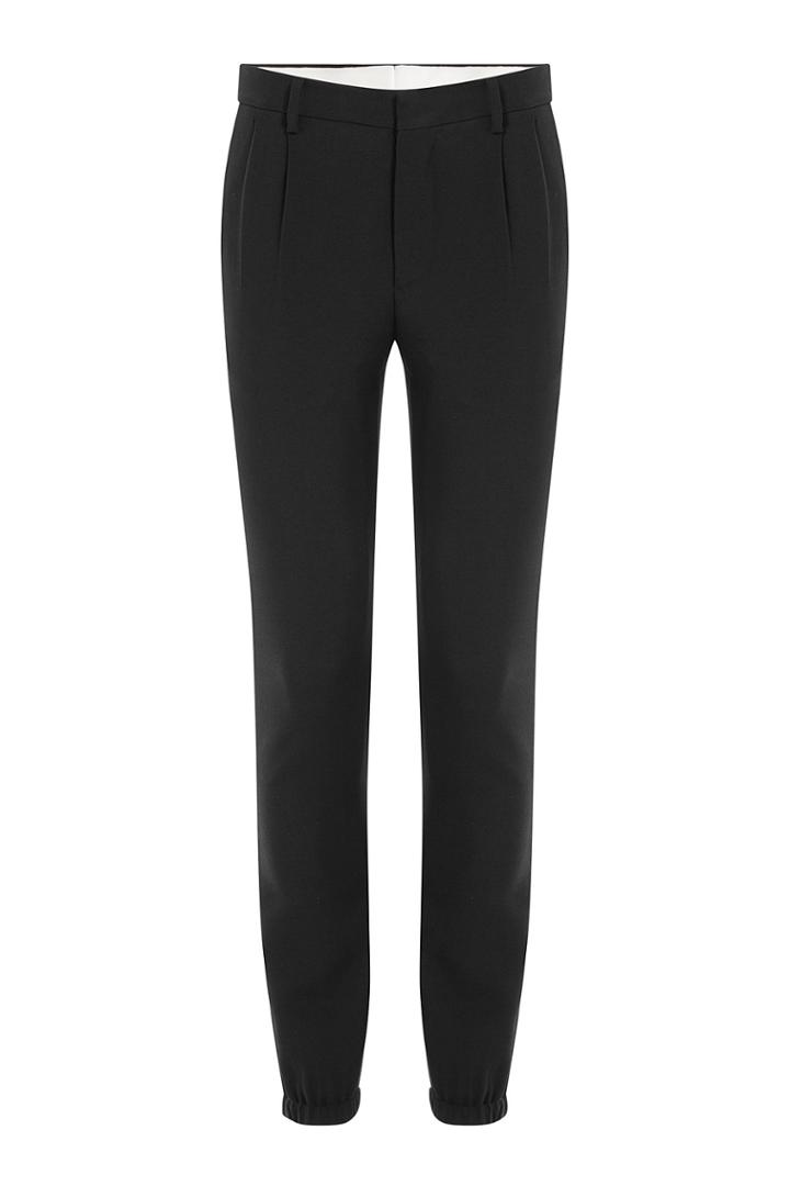 Maison Margiela Maison Margiela Wool-mohair Pants With Stud Embellished Waistband - Black