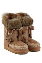Mou Mou Eskimo Sheepskin Boots With Fur Cuffs