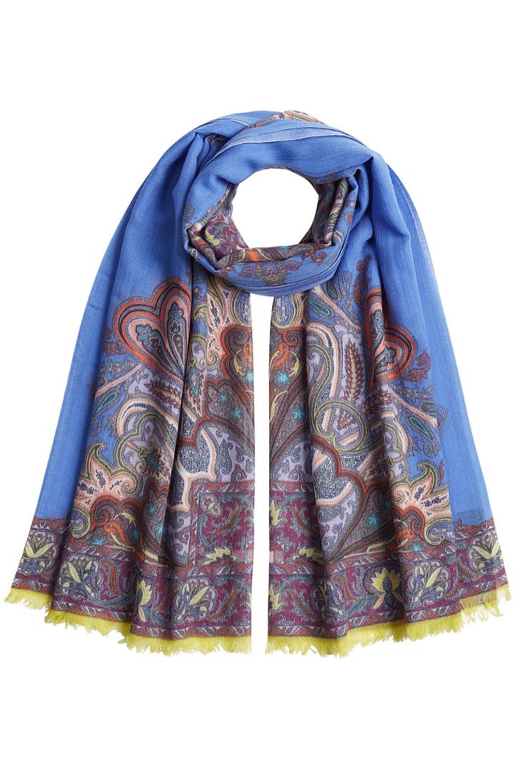 Etro Etro Printed Scarf In Wool, Cashmere And Silk