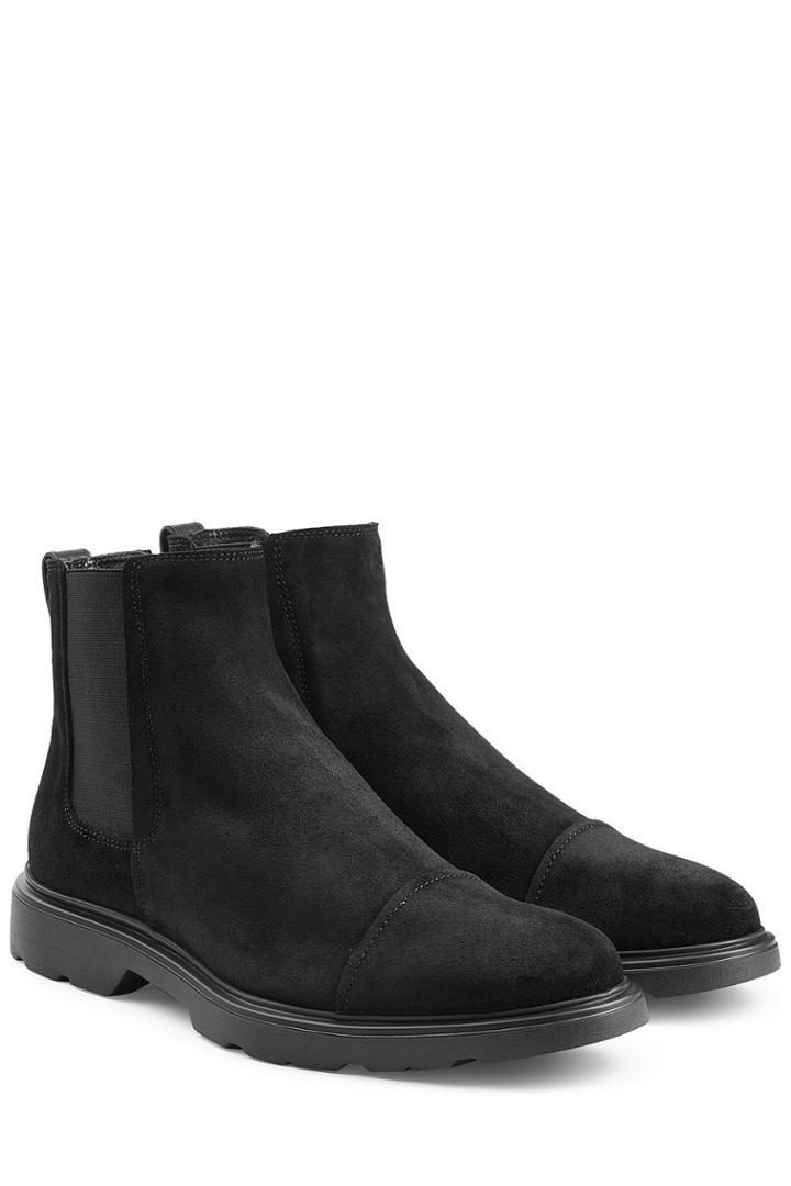 Hogan Hogan Suede Cap Toe Chelsea Boots - Black