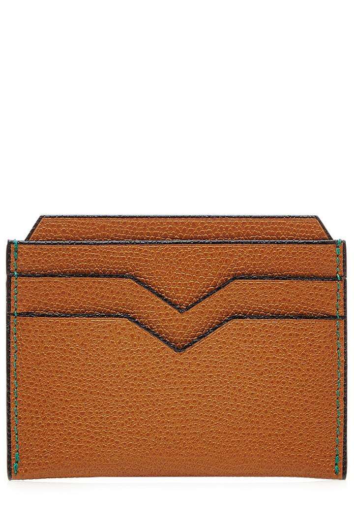 Valextra Valextra Leather Card Holder - Brown