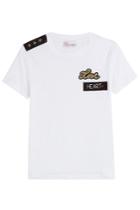 R.e.d. Valentino R.e.d. Valentino Cotton T-shirt With Embroidered Patches - White