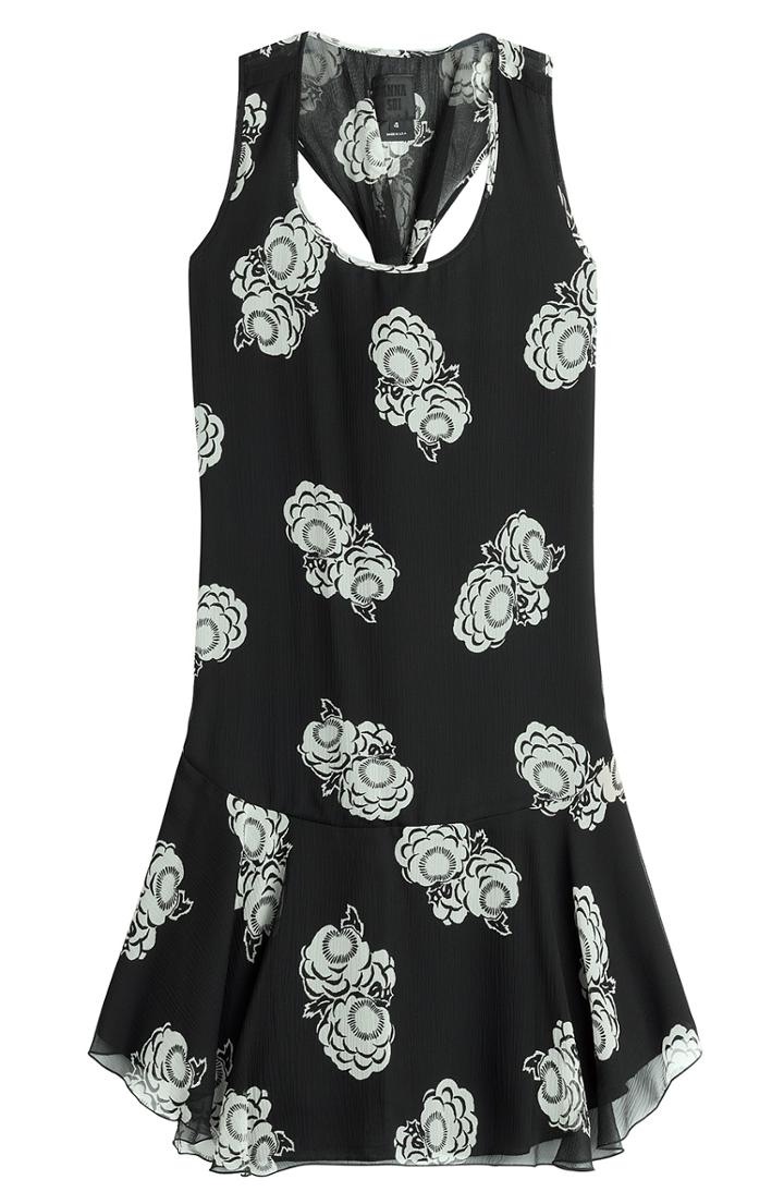 Anna Sui Gardenia Printed Silk Chiffon Dress