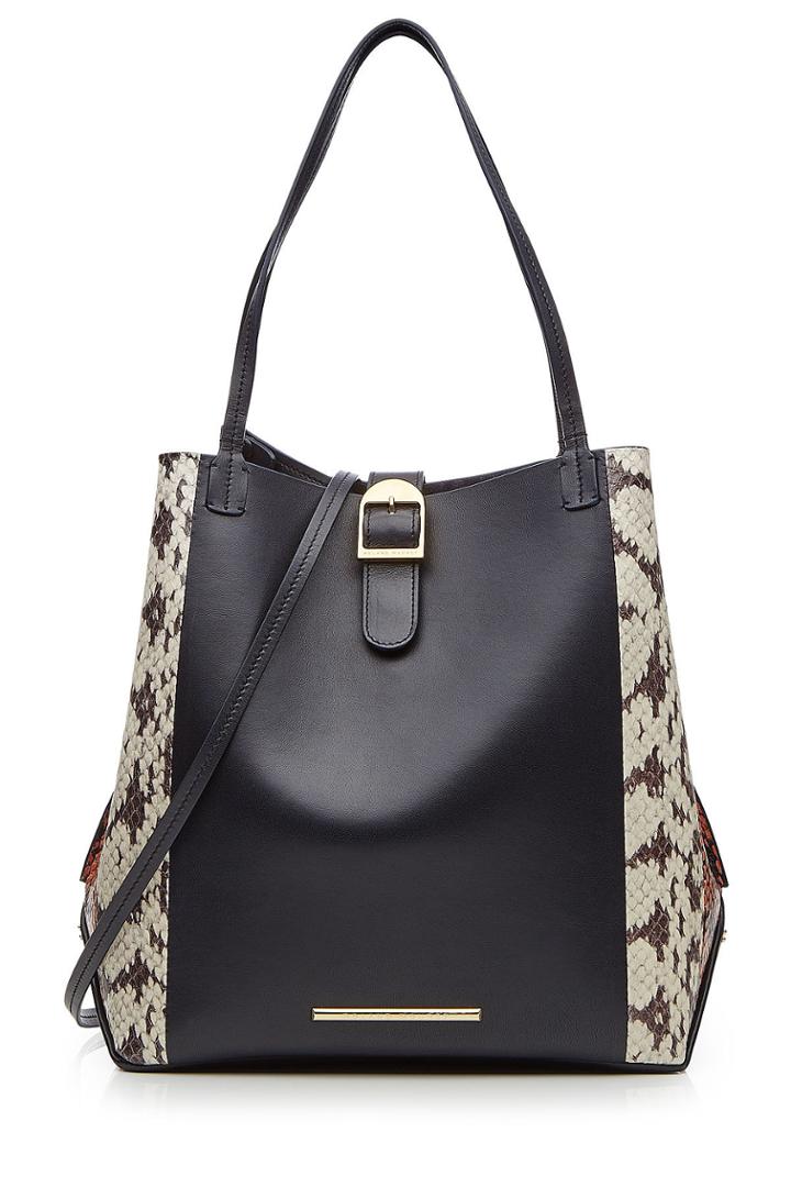 Roland Mouret Roland Mouret Leather And Snakeskin Tote