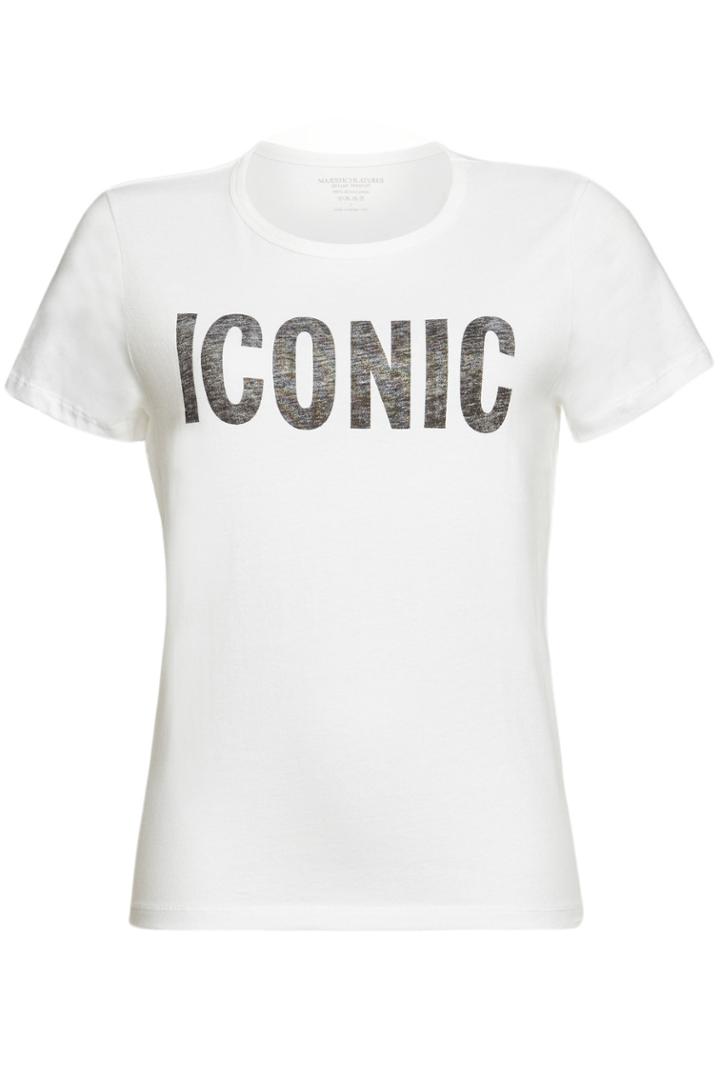 Majestic Majestic Printed Cotton T-shirt