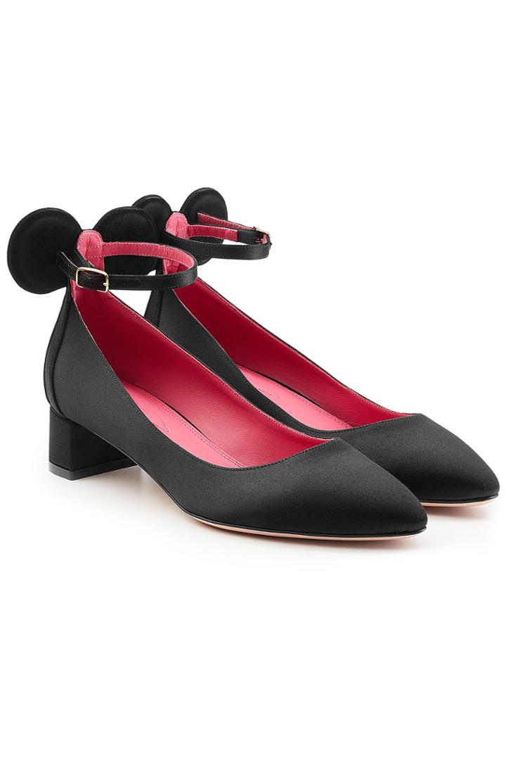 Oscar Tiye Oscar Tiye Minnie Satin Pumps With Ankle Strap