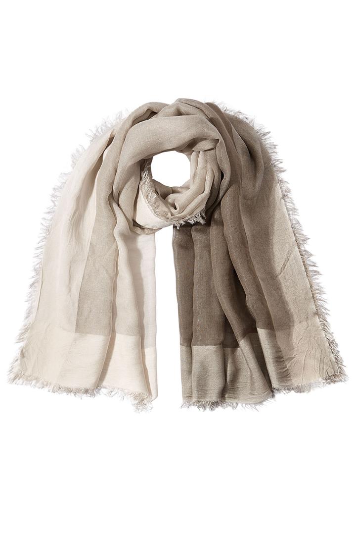 Faliero Sarti Faliero Sarti Colorblock Scarf With Silk And Cashmere - Grey
