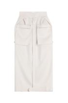 Maison Margiela Maison Margiela Midi Skirt With Patch Pockets - White