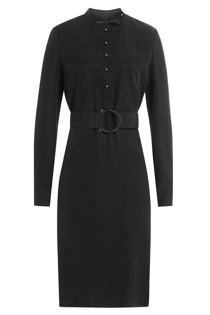 Salvatore Ferragamo Salvatore Ferragamo Belted Dress - Black