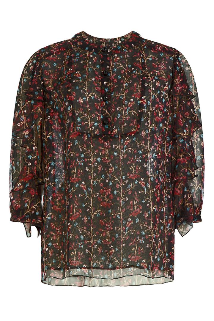 Anna Sui Anna Sui Printed Silk Blouse