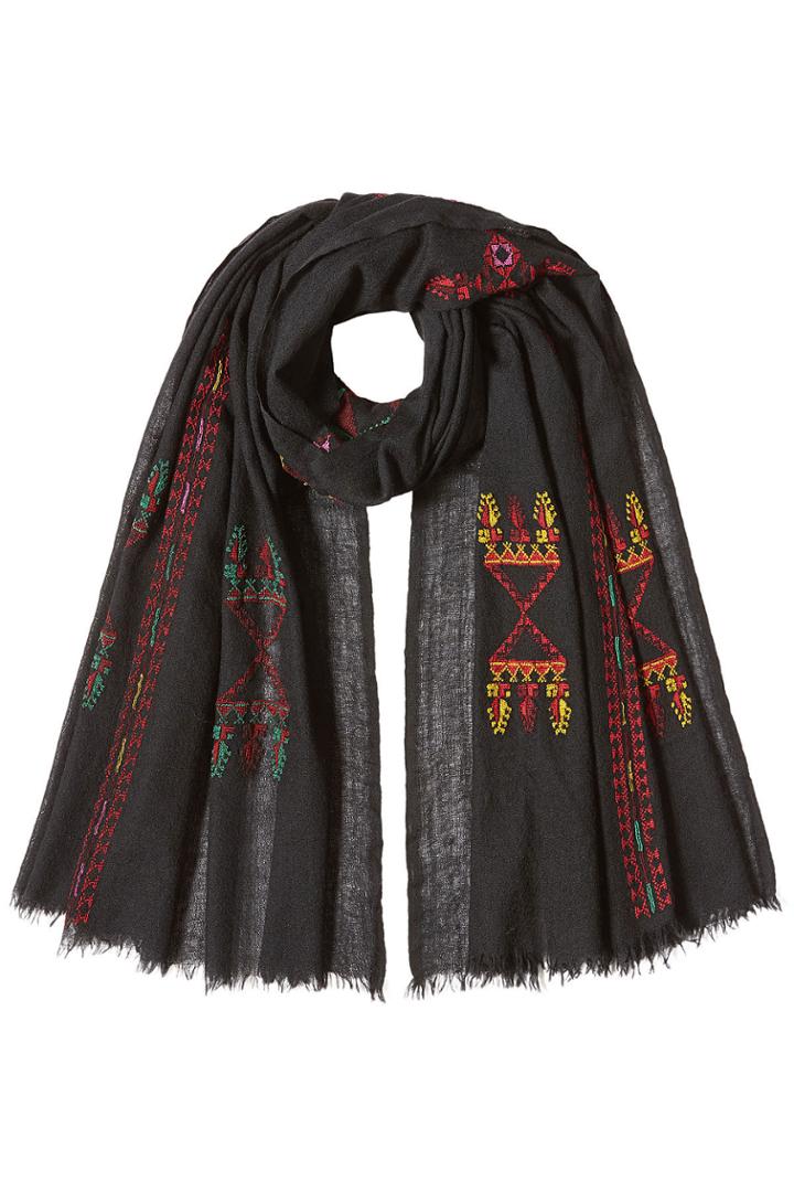 Faliero Sarti Faliero Sarti Embroidered Scarf With Wool And Silk