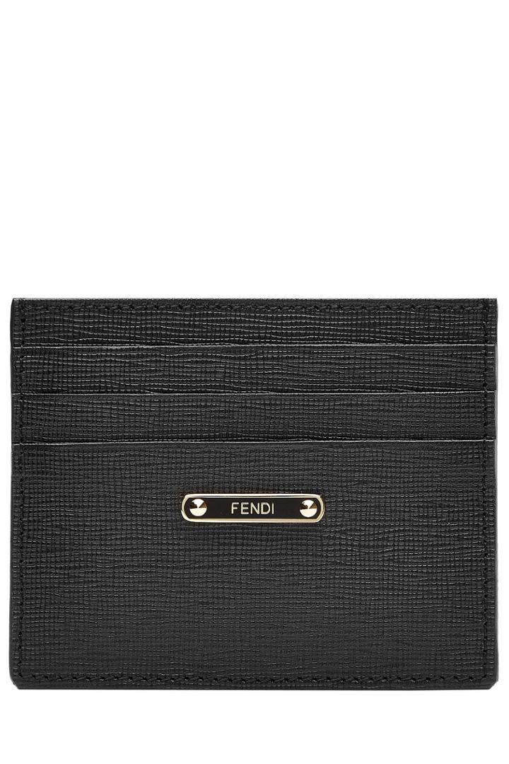 Fendi Fendi Leather Card Holder - Black