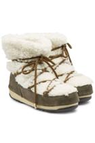 Yves Salomon X Moon Boot Yves Salomon X Moon Boot Suede Short Boots With Shearling