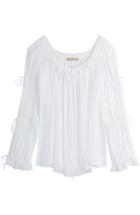 Michael Kors Crepe Peasant Blouse