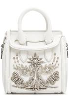 Alexander Mcqueen Alexander Mcqueen Leather Small Heroine Satchel With Embellishment - White
