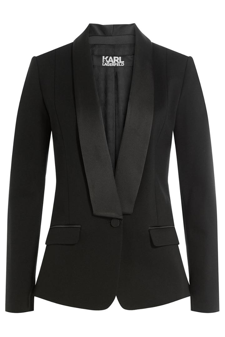 Karl Lagerfeld Karl Lagerfeld Blazer With Satin Lapels