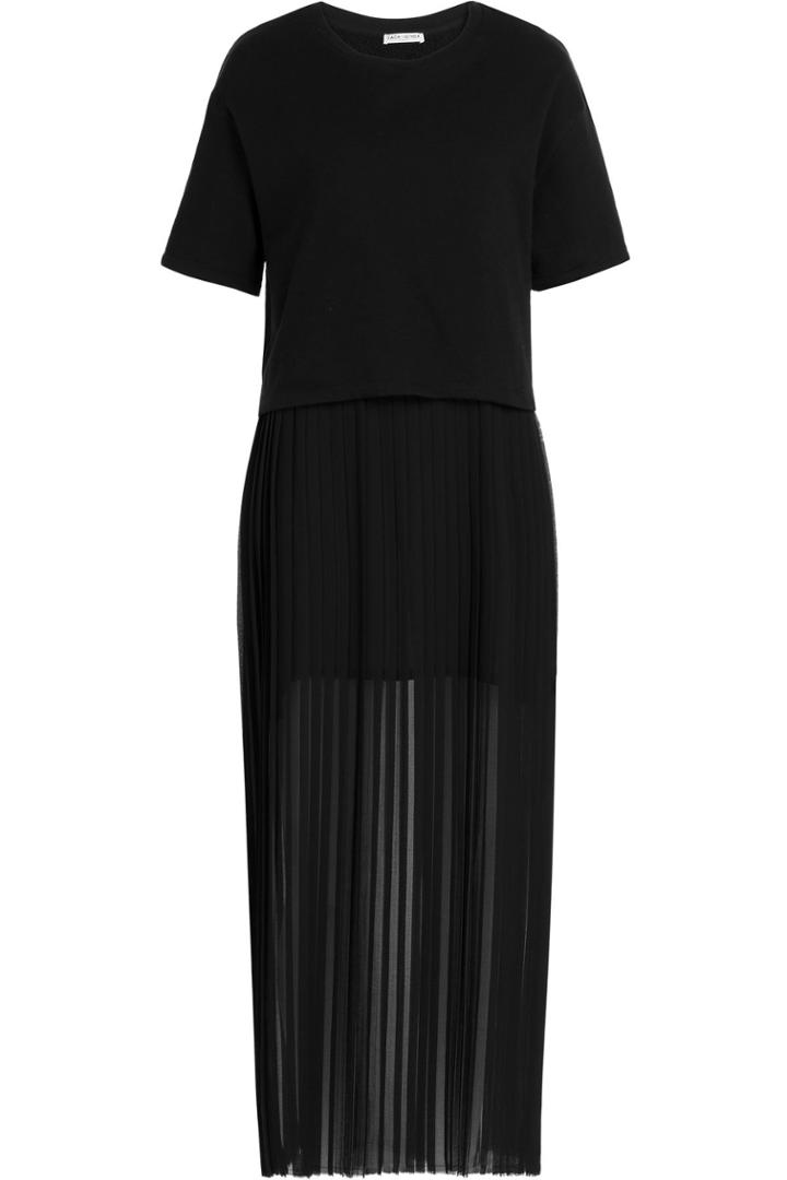 Each Other Each Other Cotton T-shirt Dress With Pleated Skirt