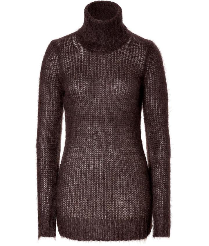 Michael Kors Mohair-wool Blend Waffle Knit Turtleneck